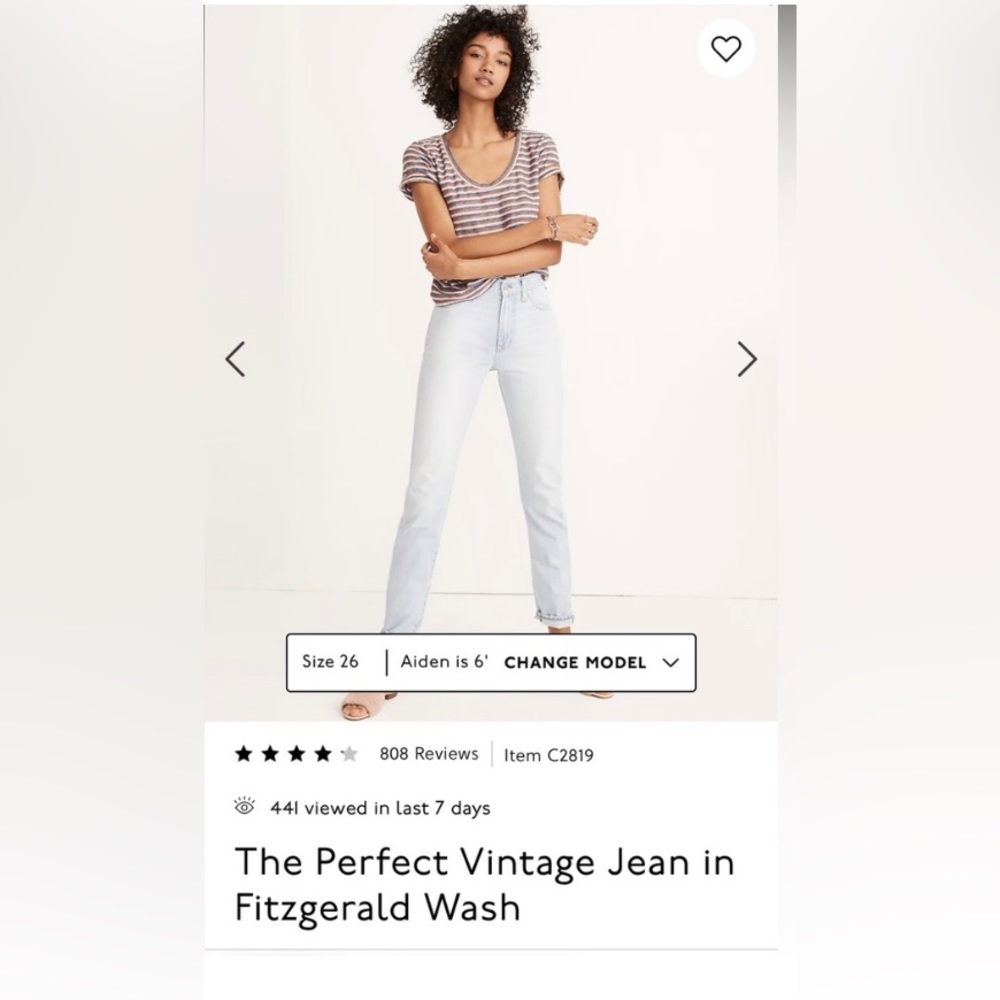 Madewell perfect vintage jean